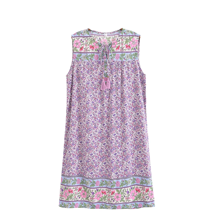 purple boho dress short Short Floral Boho Lace Bodycon Mini Homecoming Dress Cute Unique Lilac Purple Sleeveless Deep-V Back Beaded Party Gown