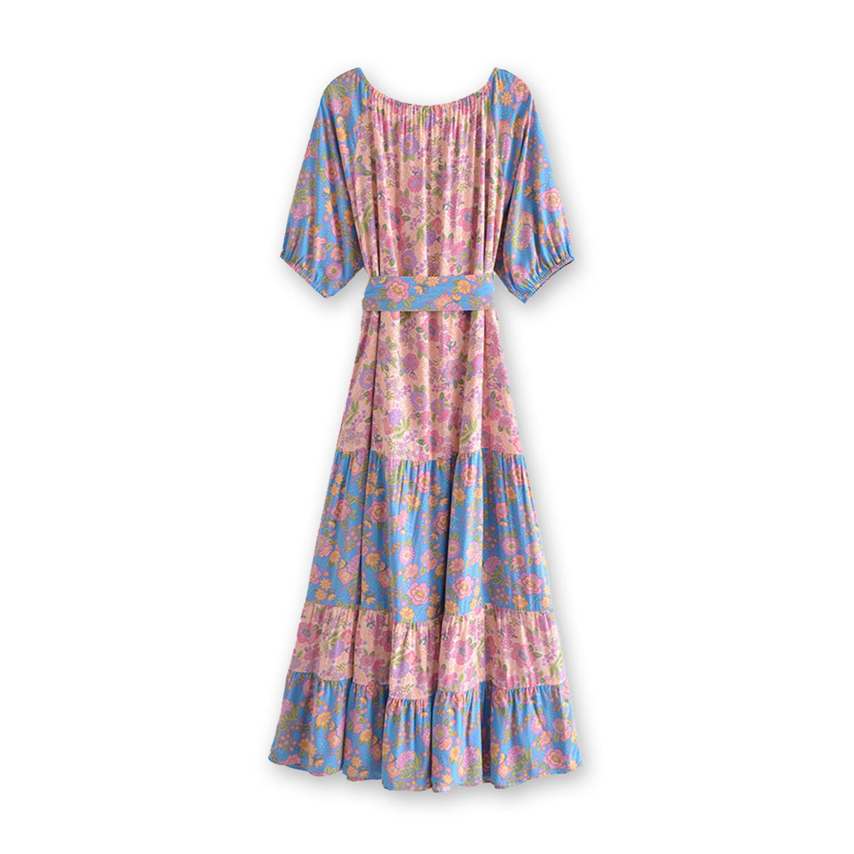 pink maxi dress boho Boho Style Maxi Dress - Pink
