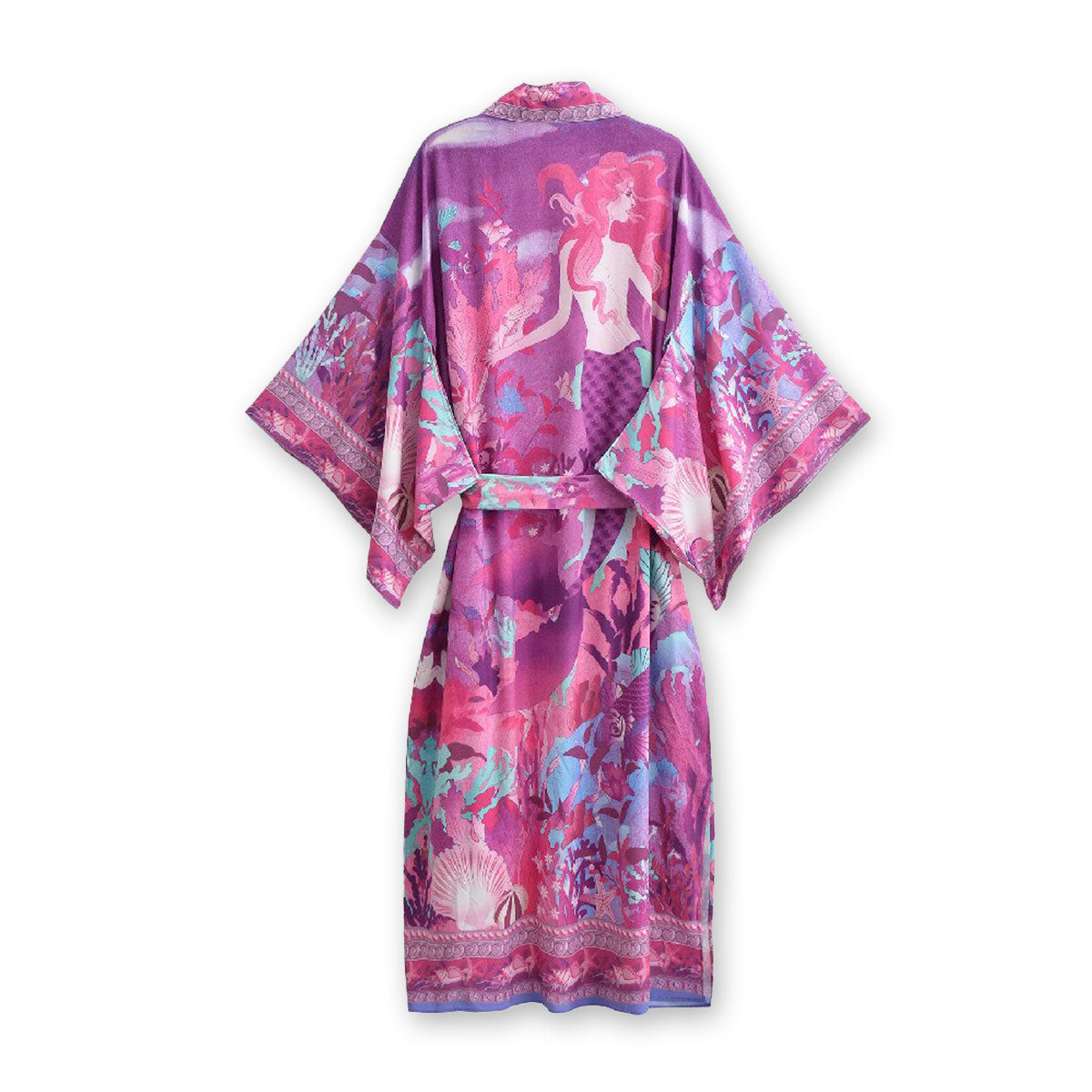 Mermaid Paradise Boho Maxi Kimono Robe – Queen Boheme