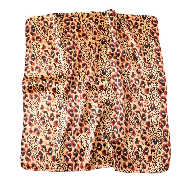 Dark Brown Cheetah Boho Scarf