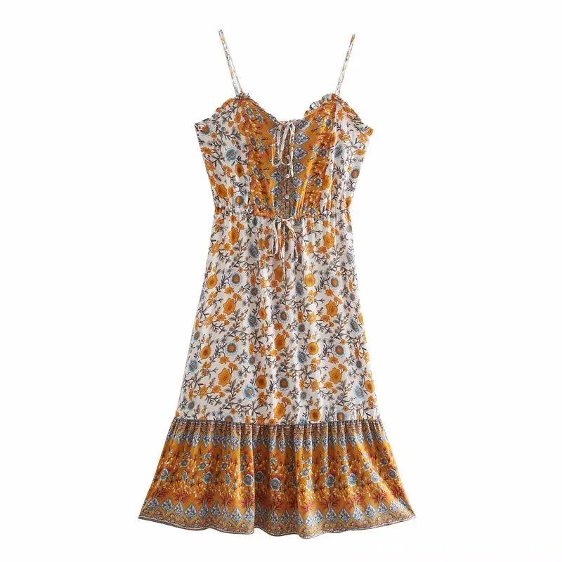 Boho Midi Dress in Blooming Boho Midi Dress in Blooming