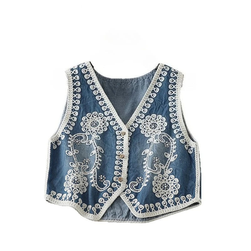 Enchanted Dreams Boho Embroidered Sequin Vest