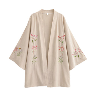 Cardigan Kimono Caftan Rose Violet – Boho Été, Taille Unique, Neuf
