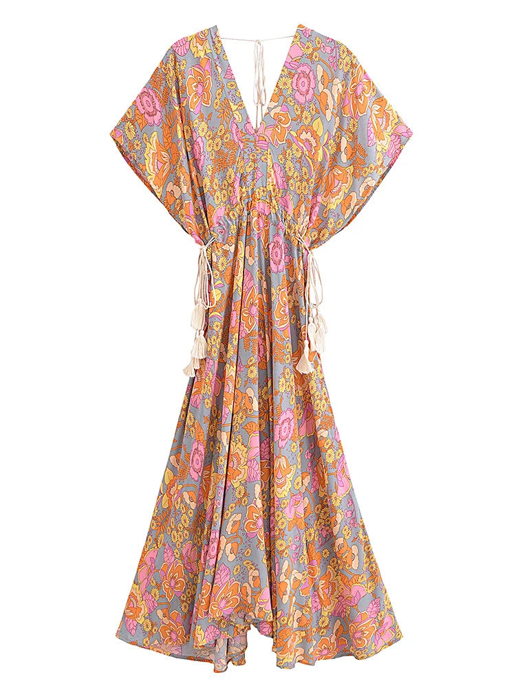 Forever Floral Boho Floral Print Midi Dress Queen Boheme Forever Floral Boho Floral Print Midi Dress Queen Boheme