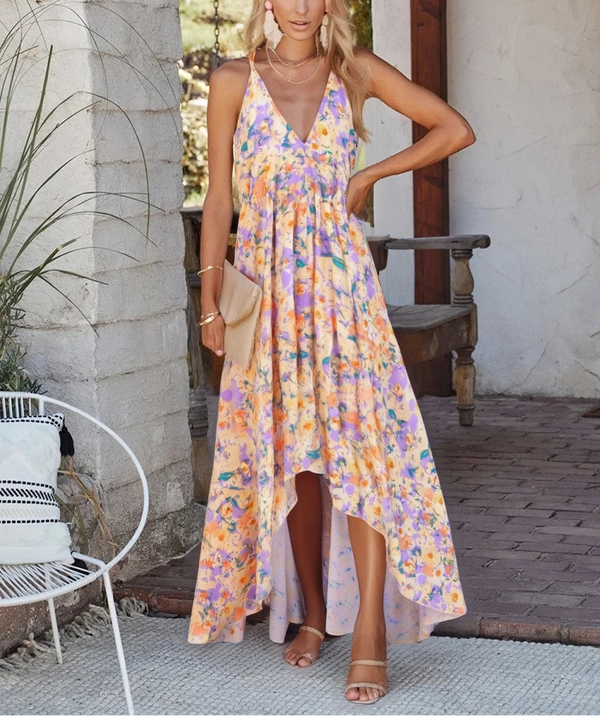 boho dresses for women nearby Shop Delia Block Print Cotton Maxi Dress