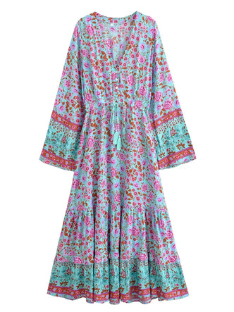 slim fit dress slacks Botanical Long Sleeve Dress for Womens