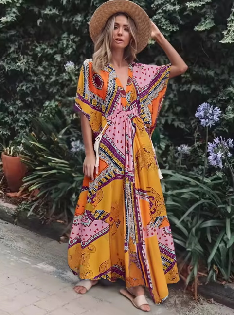 bohemian soul dresses Vibrant Boho Floral Print Midi Dress Color:Tanzanite 26$20SALESEP Black Dress Halloween Costume: together vibes or leave