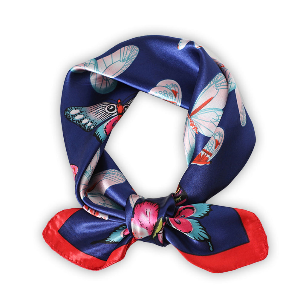 Royal Blue Butterfly Printed Scarf