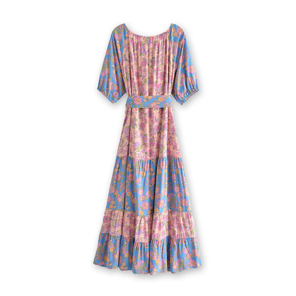 Melrose Pink Boho Floral Print Maxi Dress