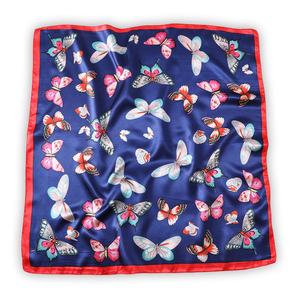 Royal Blue Butterfly Printed Scarf