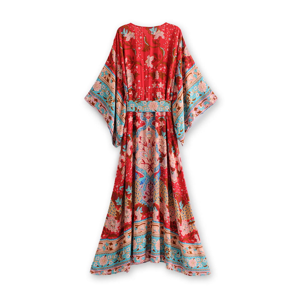peacock boho dress Sorrento Peacock Blue Maxi Dress Rama Boho Fashion