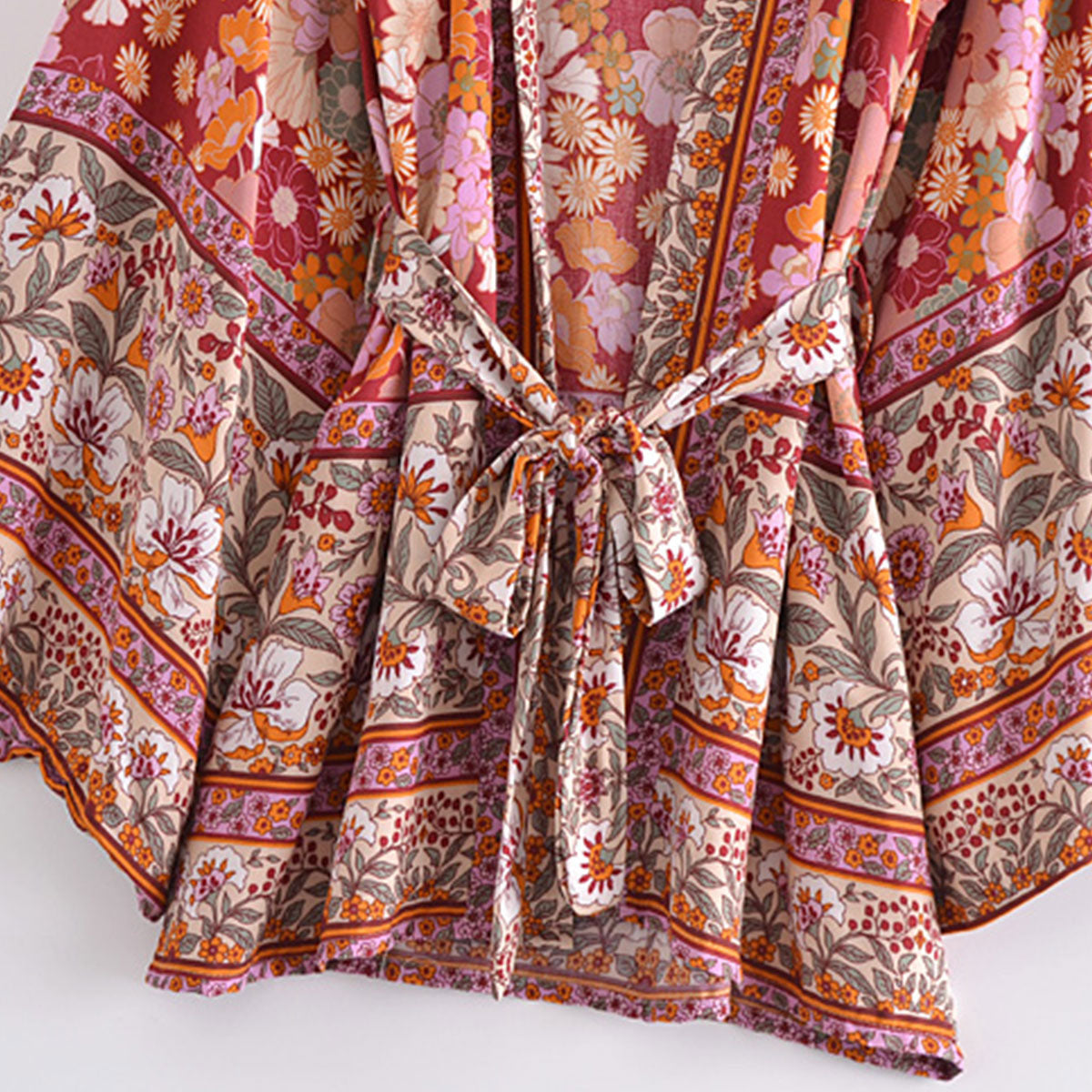 Wild Currant Boho Floral Print Short Robe – Queen Boheme