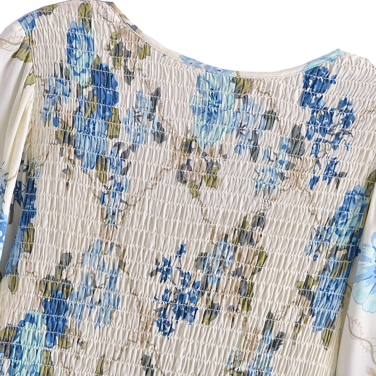 Straight Fit Boho Printed Maxi Dress - Blue main image 1